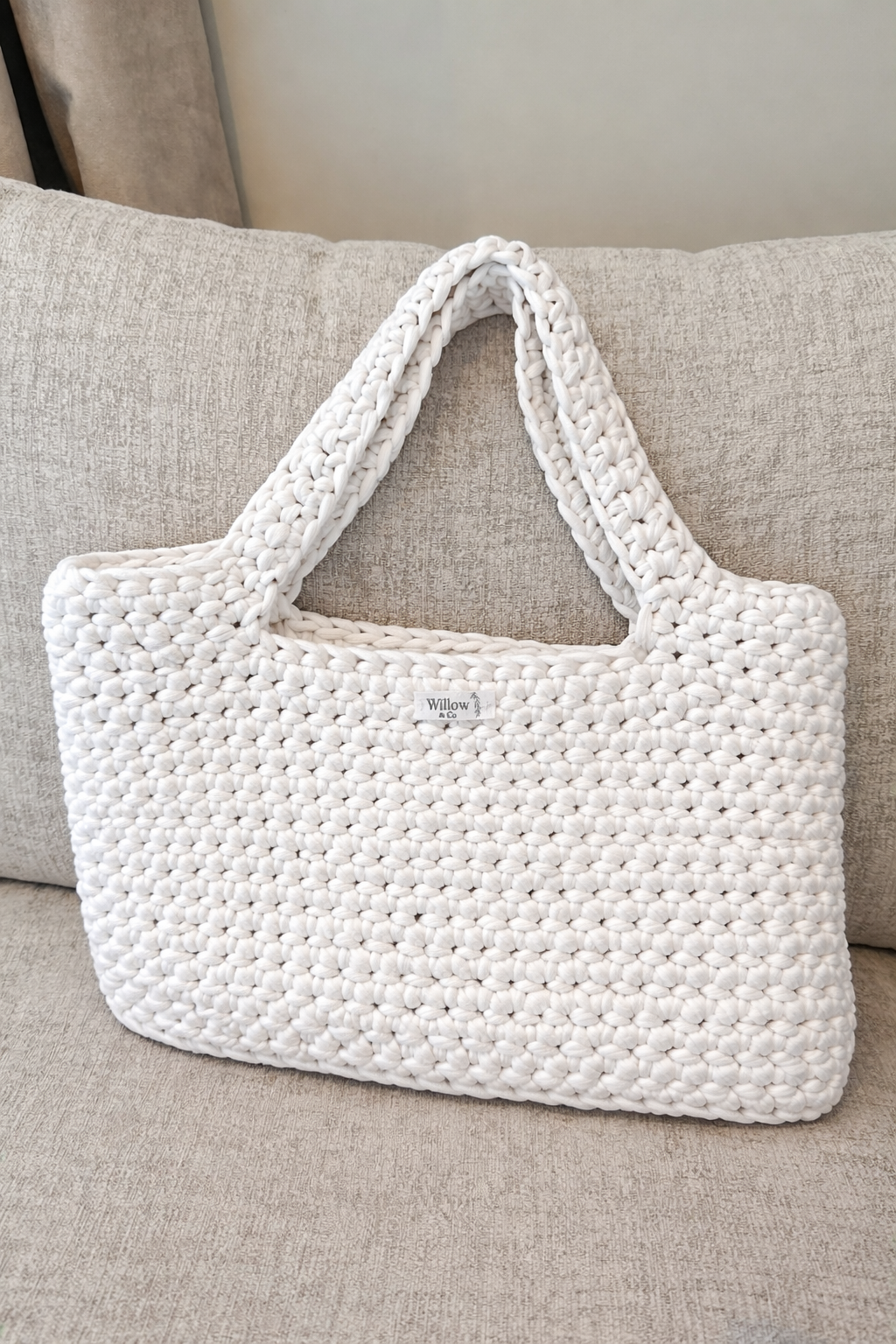 Large Crochet Tote Bag