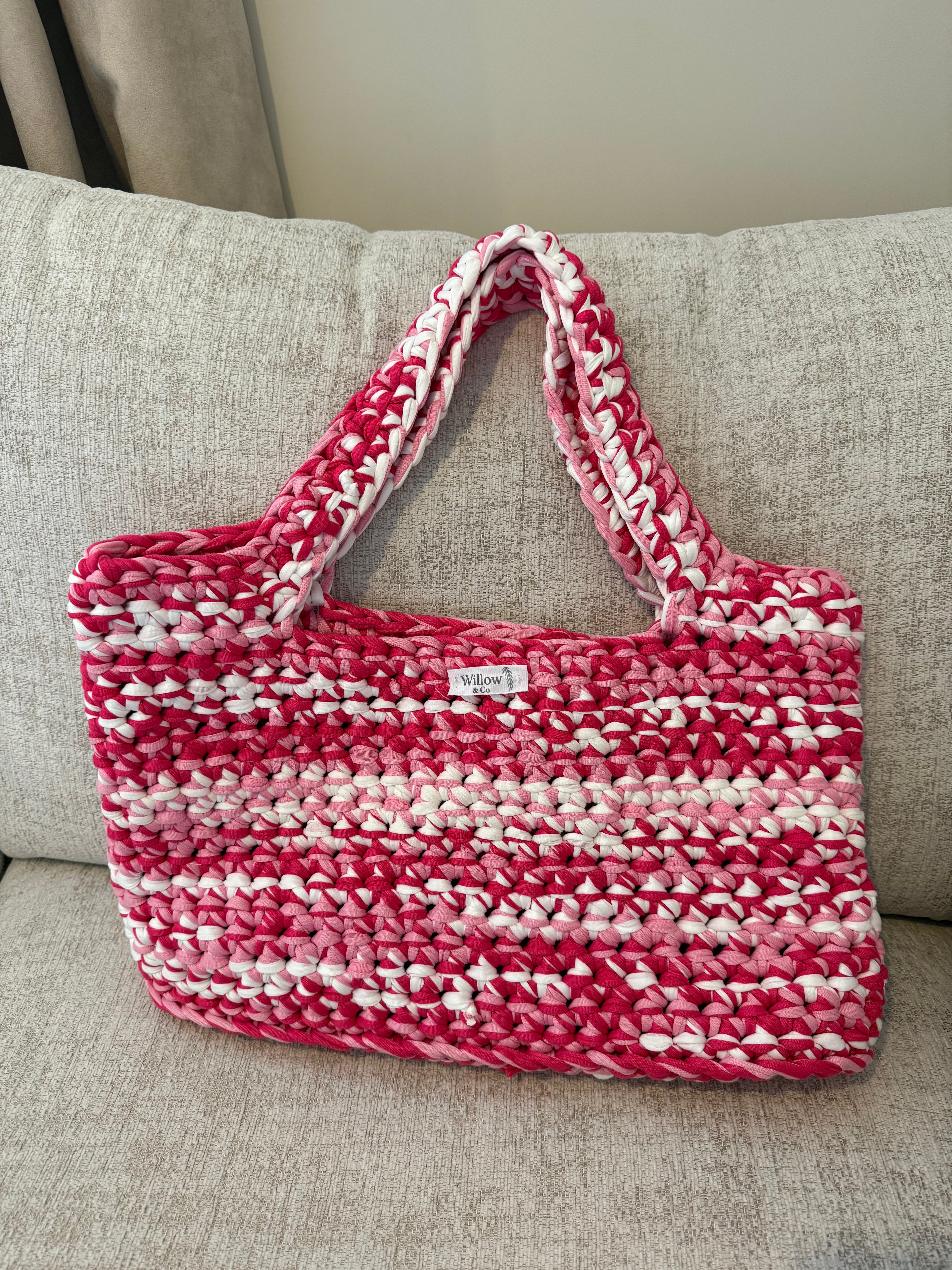 Large Crochet Tote Bag