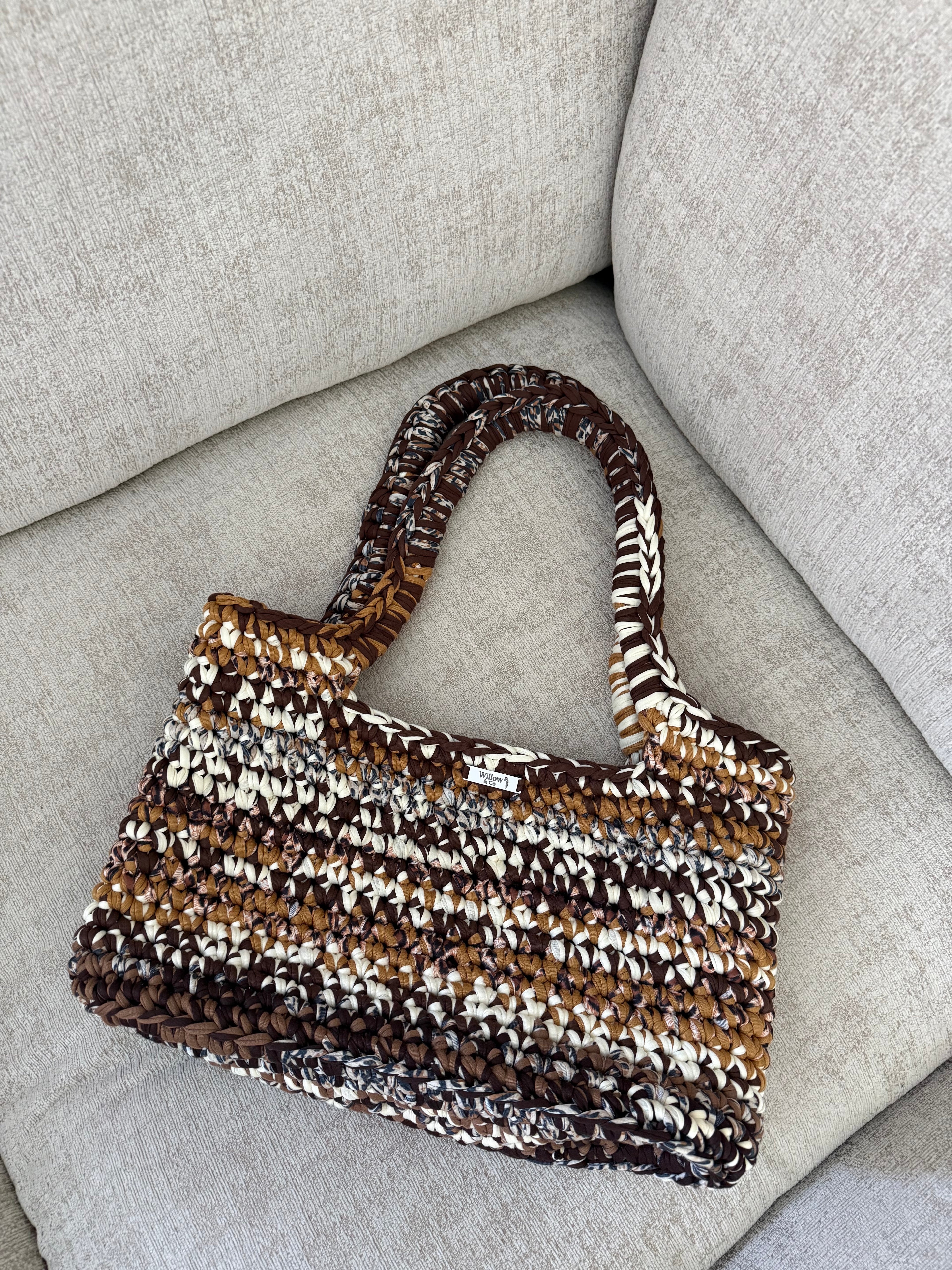 Large Crochet Tote Bag
